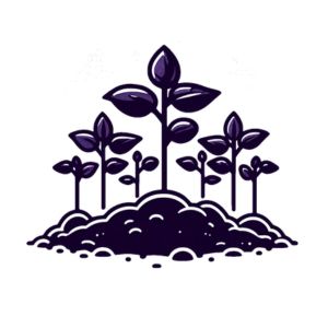 Junge Pflanzen wachsen aus Erde, Symbol für nachhaltige Elternschaft und Natur bewusste Erziehung.
