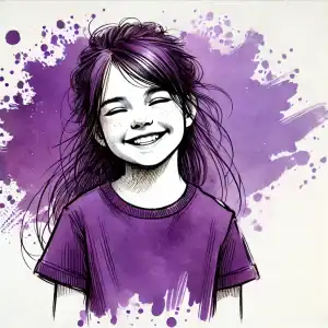 Ein fröhliches Mädchen lächelt. Mit spielerischen Herausforderungen als Alternative zum Aufgaben stellen dein Kind zum Üben motivieren – ein erster Schritt, um die Kooperationsfähigkeit bei Kindern zu fördern.