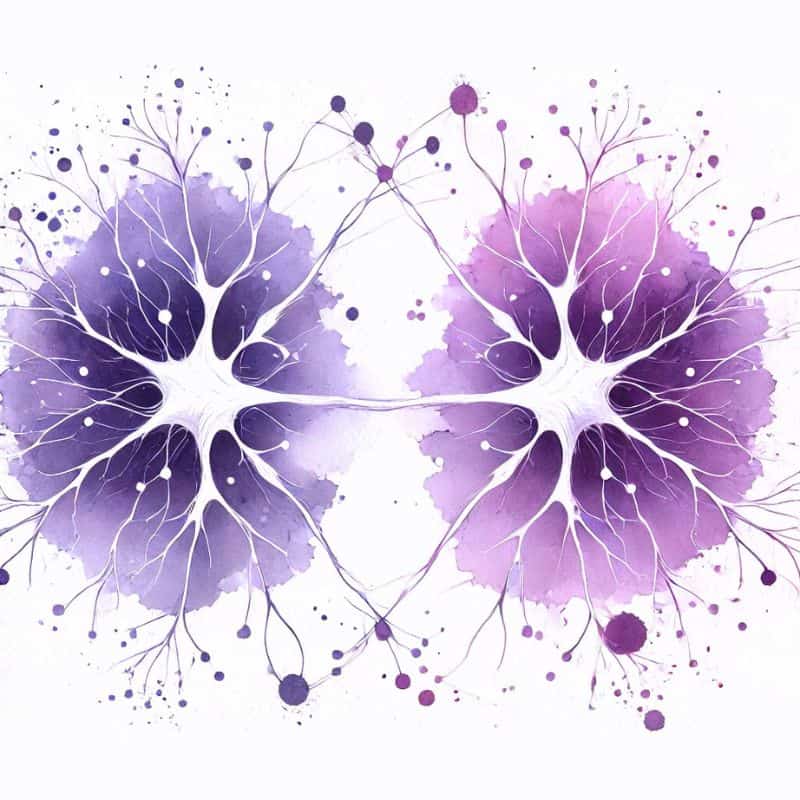Die abstrakte Darstellung von Neuronen ergänzt den Text darüber, wie Eltern als Vorbild durch Spiegelneuronen das Verhalten von Kindern prägen. Das Bild visualisiert die komplexen Prozesse im Gehirn, die durch das Beobachten von Eltern und der Vorbildfunktion ausgelöst werden.