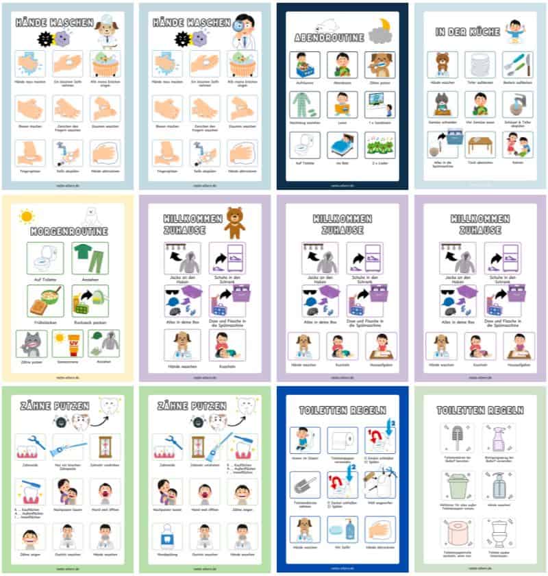 Tagesablauf und Erziehungstipps für Familien, kindgerechte Routinen, Hygiene und Alltagstipps für Eltern.